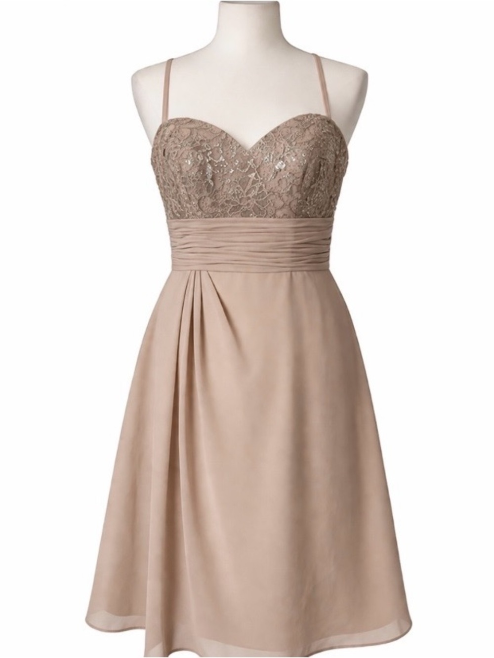 Princess Cocktail Dress Sorella Vita Champagne Fairy Overlay Lace 10
*Flawed*